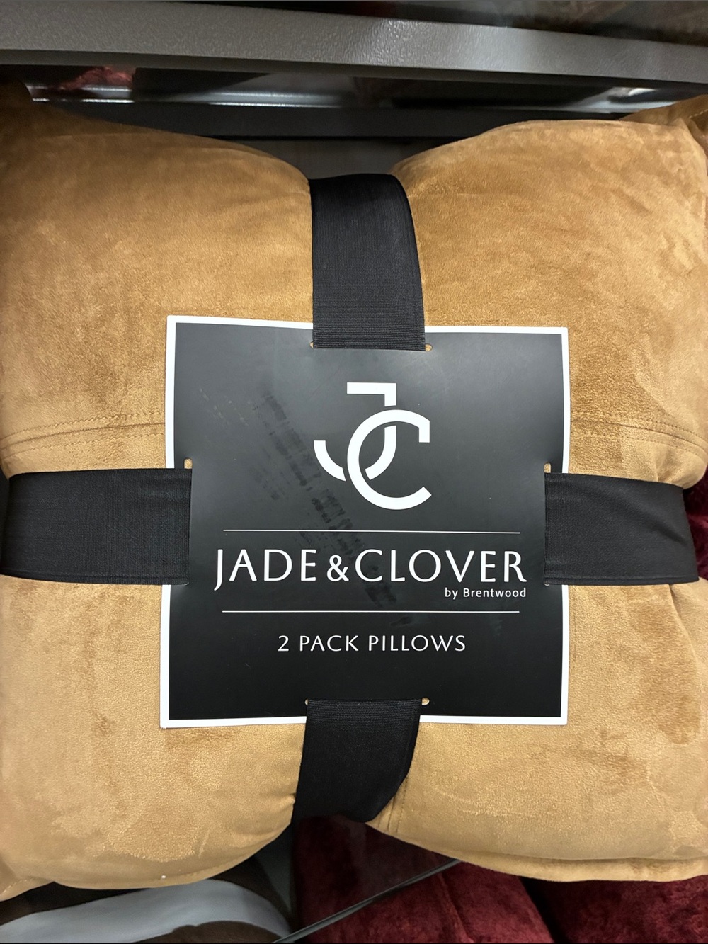 Jade & Clover Tan Decorative Throw Pillow Set - 2 Pack
